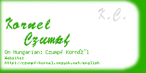 kornel czumpf business card